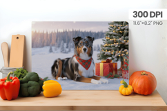 Winter Dog Christmas Wonderland Cutting Board PNG Sublimatio Product Image 1
