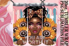 Lively adventures 20oz tumbler wrap, Afro Woman Product Image 1