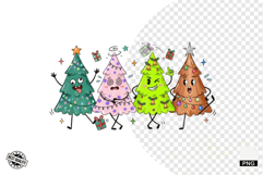Cartoonish Christmas Trees Clipart Product Image 1