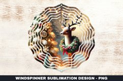 Christmas Deer Wind Spinner Sublimation Design Product Image 1