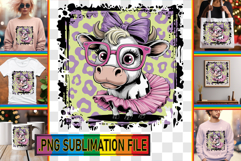 Sweet TSHIRT Designs Art PNG, Cute Cow Product Image 1