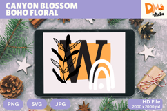 Canyon Blossom Boho Floral Monogram Product Image 1