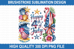 4th of July Brushstrokes Sublimation - Patriotic Brushstroke Product Image 1