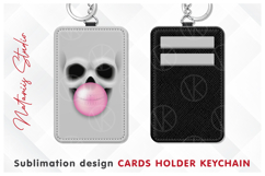 Funny Skull Design - Cards Holder Keychain Product Image 1