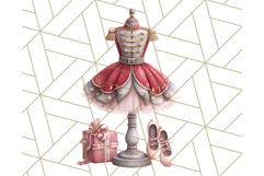 Nutcracker Ballet Clipart, Holiday Ballerina PNG Art Product Image 5