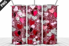 Lovely Hearts Tumbler Design | Valentine's Day Tumbler Wrap Product Image 2