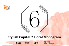 Stylish Capital Floral Monogram Product Image 1