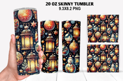 Christmas Skinny Tumbler 20oz Wrap Design, Christmas Tumbler Product Image 1