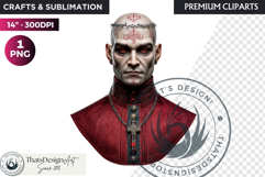 Mystic Mage Portrait Fantasy Sorcerer &amp; Wizard PNG Clipart Product Image 1