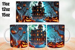 Halloween House Mug Wrap Sublimation 11oz, 12oz, 15oz Product Image 1