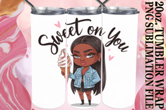 Cheerful Mornings 20oz tumbler wrap, Love Woman Product Image 1