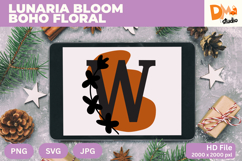 Lunaria Bloom Boho Floral Monogram Product Image 1