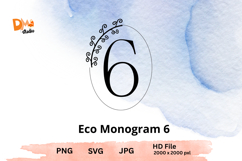 Eco Monogram Minimal Nature- Inspired Letter Set PNG SVG JPG Product Image 1