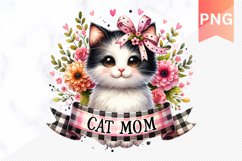 Cat Mom Sublimation - Mother&#039;s Day Clipart PNG Design Product Image 1