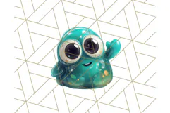 Slime Monster Clipart, Colorful Goo Graphics Png Product Image 5