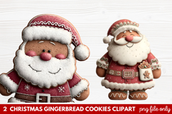 Christmas Gingerbread Cookies Clipart | Cute Holiday Cookie Product Image 1