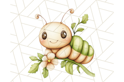 Cute Caterpillar Clipart PNG, Spring Bug Illustrations Product Image 5