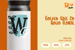 Golden Sage Co Boho Floral Monogram Product Image 1