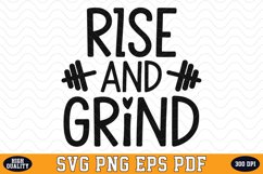 Rise and Grind SVG | Quotes | SVG Cut files Product Image 1