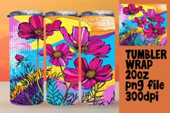 Dynamic Flower Pattern Sublimation 20oz Tumbler Designs Product Image 1