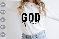God Is Love SVG Cut Files / Christian Quote SVG Design Product Image 1