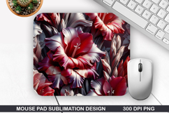 3D Flowers Mouse Pad Sublimation, Flowers Mouse Pad PNG Product Image 1