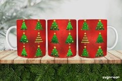 Christmas Tree Glitter Mug Wrap | PNG | Sublimation Product Image 1