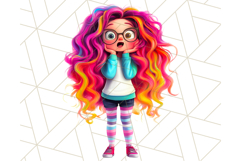 Teen Girl Clipart PNG, Fun Character Illustration Product Image 5