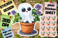 Vibrant Hauntings Ghost Sublimation Sticker Collection Product Image 1