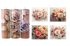 32 3D Flowers Tumbler Sublimation |3D Flower Tumbler Wrap Product Image 6