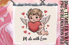 Whimsical views 20oz tumbler wrap, Cupid Product Image 1