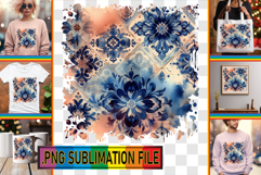 Whimsical TSHIRT Gift Ideas PNG, Watercolor Pattern Product Image 1