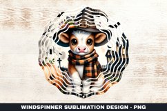 Halloween Cow Wind Spinner Sublimation Design Product Image 1