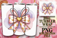 Happy Hearts 20oz tumbler wrap, Easter Bow Product Image 1