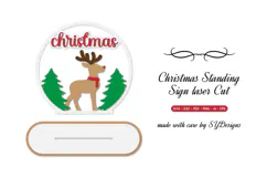 Christmas Sign SVG - Lasercut Stand Tabletop Product Image 2