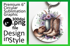 Trendy Round Design for Keychain Art , Western Product Image 1