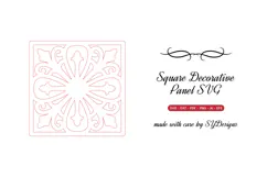 Square Decorative Panel SVG | Laser Cut File Product Image 2