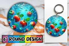Enchanted Keychain PNG Style, 3D Fruits Product Image 1