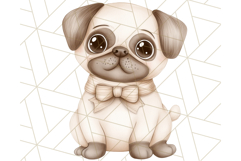 Pug Clipart PNG, Cute Dog Art, Funny Puppy Illustration Png Product Image 5