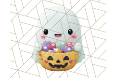 Kawaii Halloween Clipart Cute Kids and Candy Elements Png Product Image 5