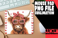 Cow with Love Heart Mouse Mat Product Image 1