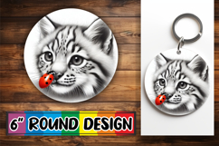 Timeless Sublimation Circle PNG, Cute Animals Product Image 1