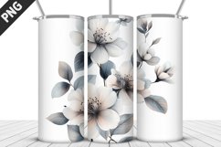 Flowers Tumbler Wrap | Sublimation Design | Tumbler PNG Product Image 1