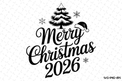 Merry Christmas 2026 Svg | Christmas Svg | Svg Cut Files Product Image 1