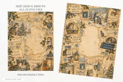 Cats Christmas Junk Journal Pages Product Image 3