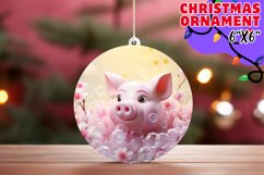 3D Sublimation: Round Animal Winter Fun Product Image 1