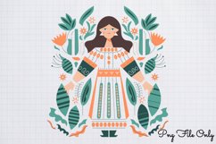 Scandinavian Folk Art Christmas Clipart PNG Product Image 1