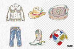 Hand-Drawn Western Clipart Product Image 1