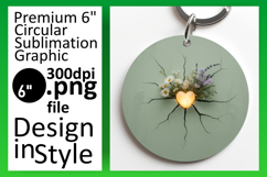 Trendy Round Design for Keychain Art , 3D Heart Product Image 1