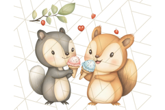 Spring Animal Ice Cream Clipart, Cute Pastel Animal PNG Product Image 5